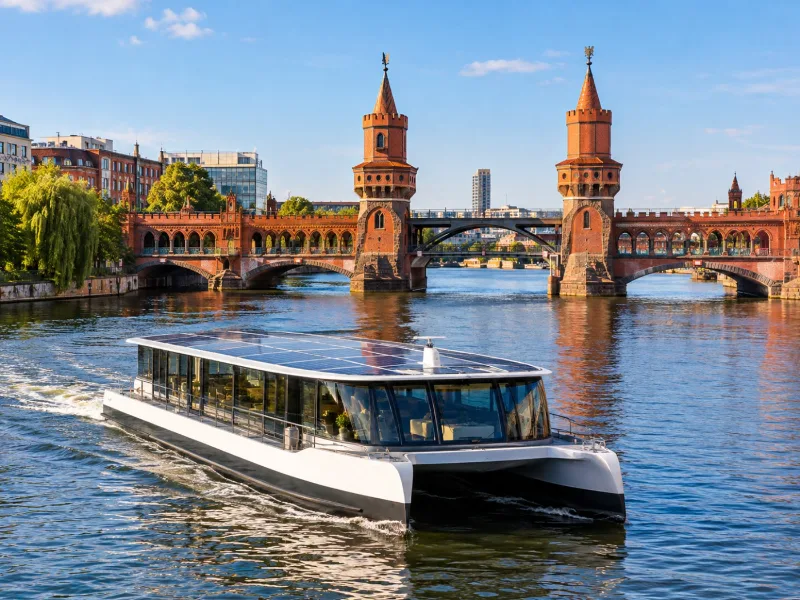 Solar Catamaran Cruise from Oberbaum Bridge